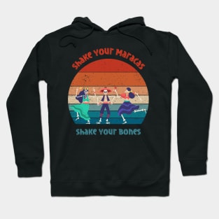 Dancing Skeletons Rainbow Shake Your Maracas Hoodie